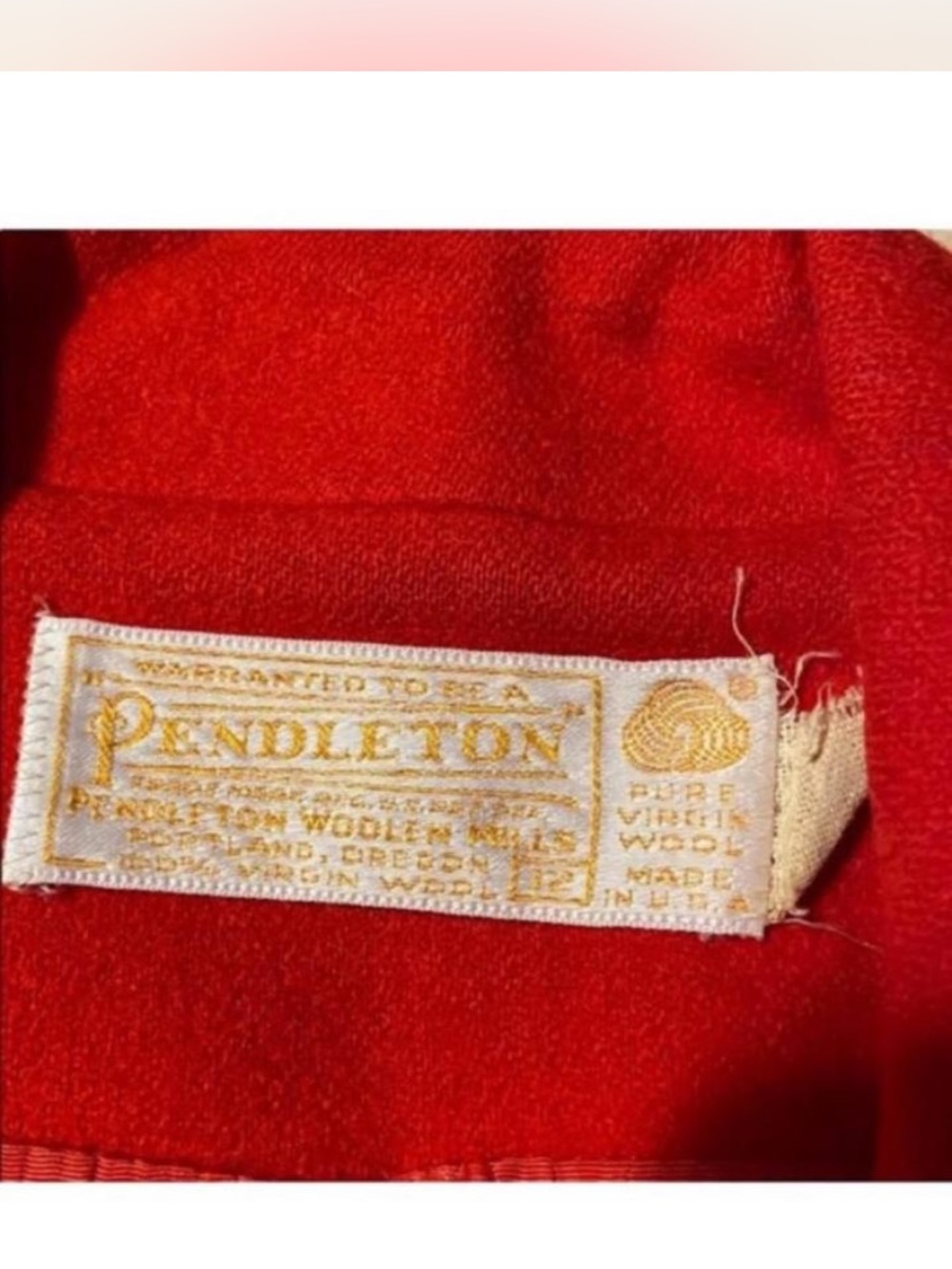 Pendleton Cherry Red Tailored Wool Blazer Jacket Sz M - Picture 4 of 7